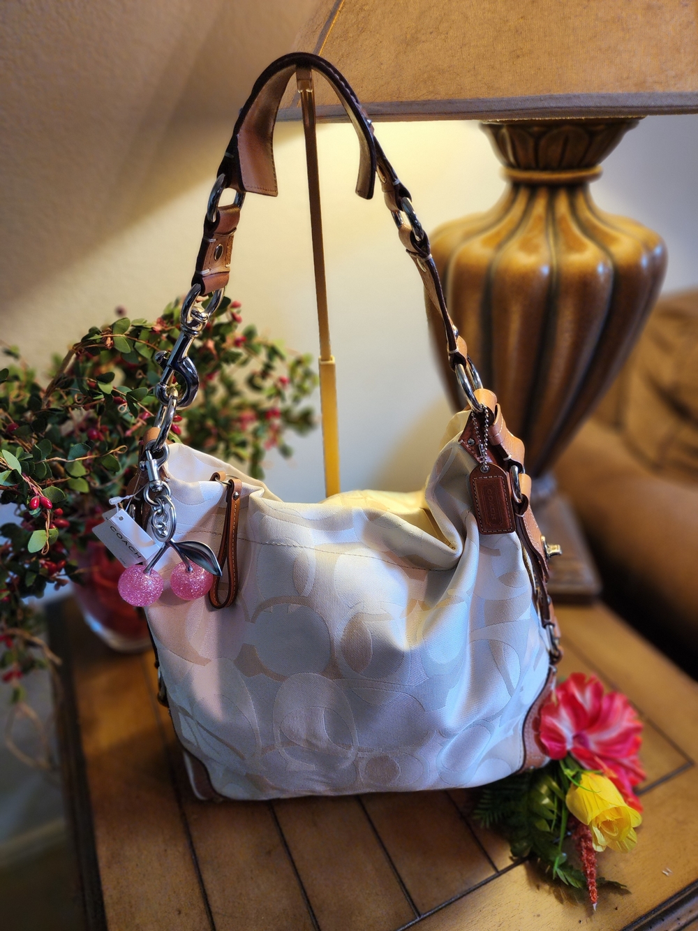 Coach Vintage Y2K Large Carly Signature Optic Hobo Shoulder Bag NWT